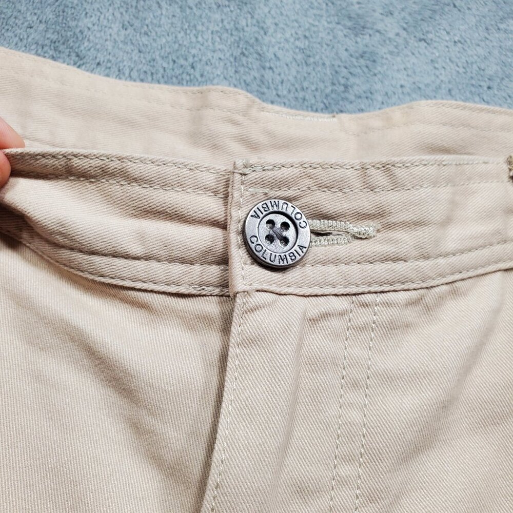 Columbia Omni-Shade Sun Protection Chino Shorts Khaki Cargo 6 Pockets Men Sz 32 - Picture 7 of 13